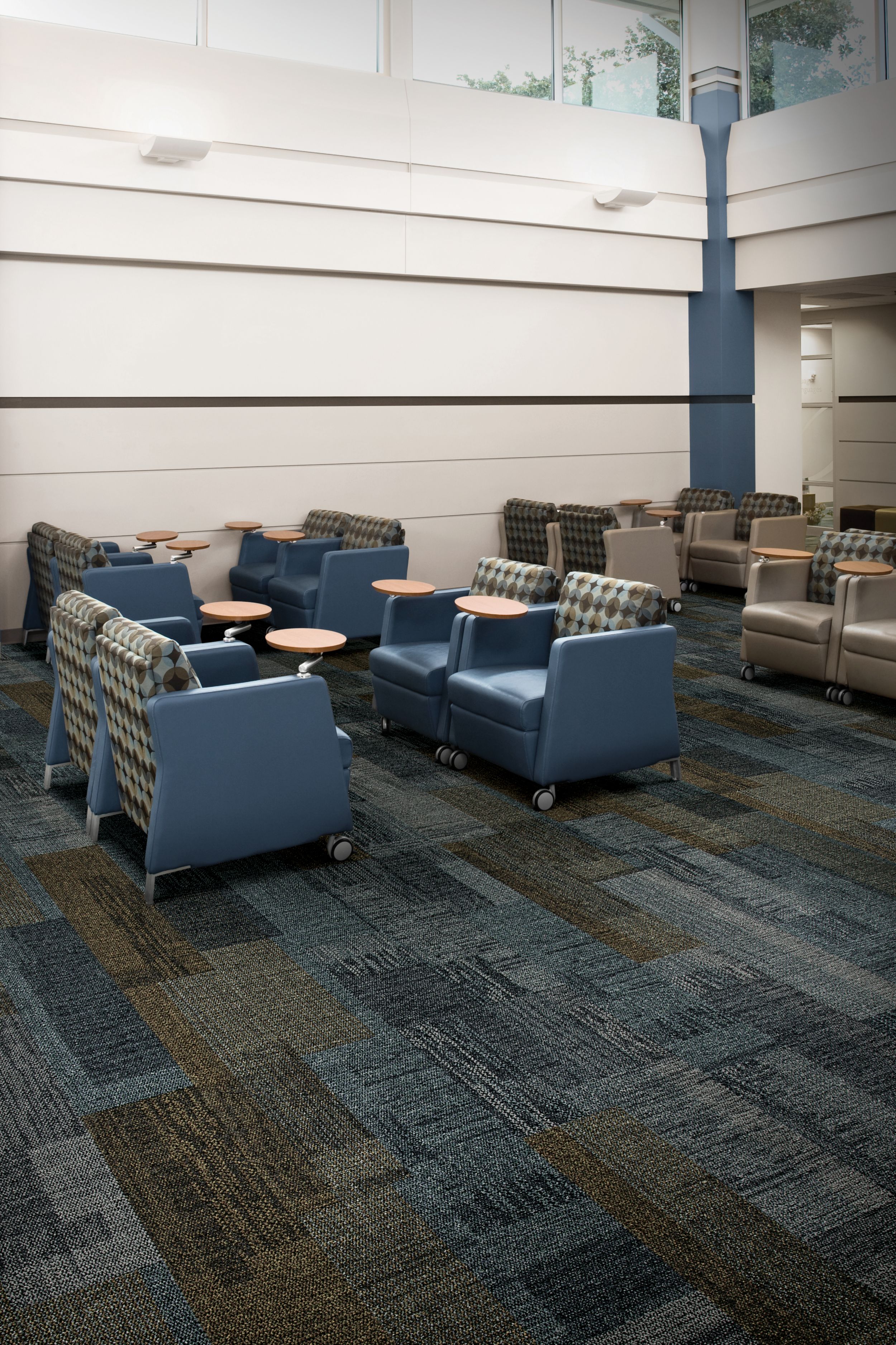 Interface Verticals plank carpet tile in seatiing area image number 10